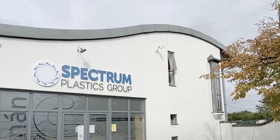 An exterior shot of Spectrum Plastics Group's Wexford, Ireland facility