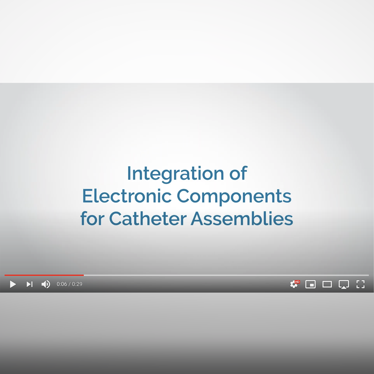 Watch this video to learn about our electronic integration for catheter assemblies