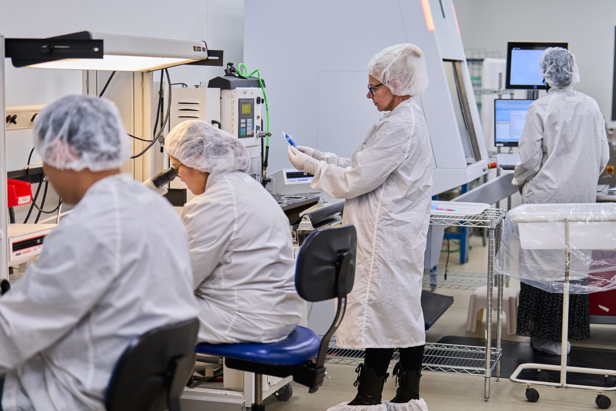 People working in a lab