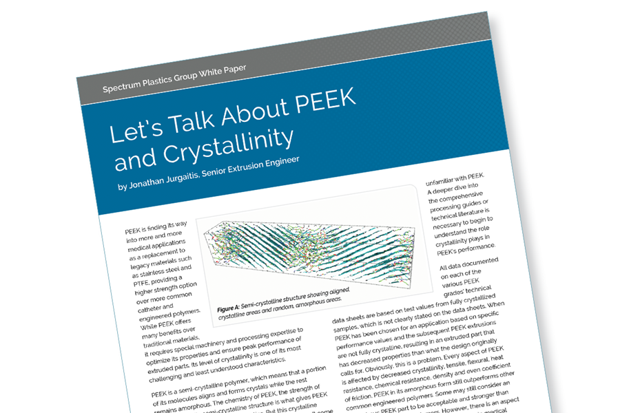 Download our free white paper to learn more about PEEK and Crystallinity