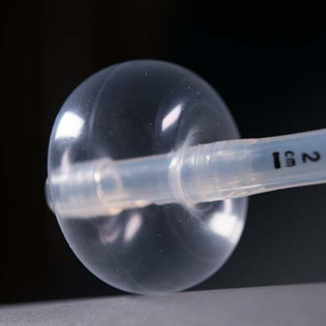 A silicone medical balloon formed by SPG's proprietary 