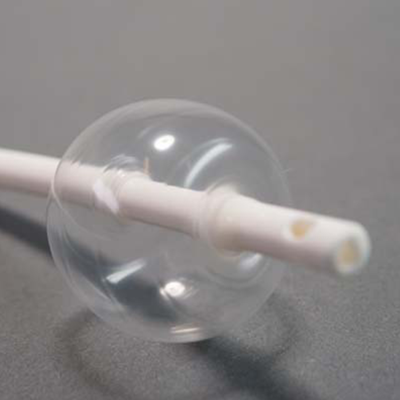 A silicone medical balloon formed by SPG